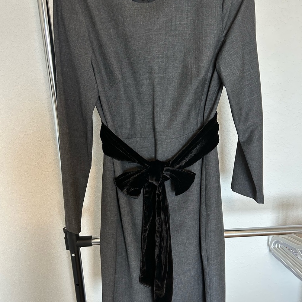 J. Crew Sheath Dress Velvet Attached Belt NWT